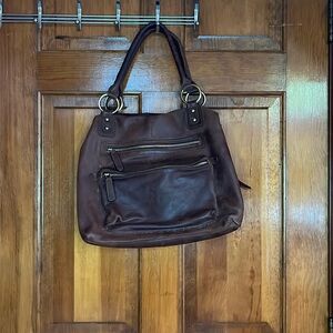 The Leather Store Heather Zip Pocket Handbag